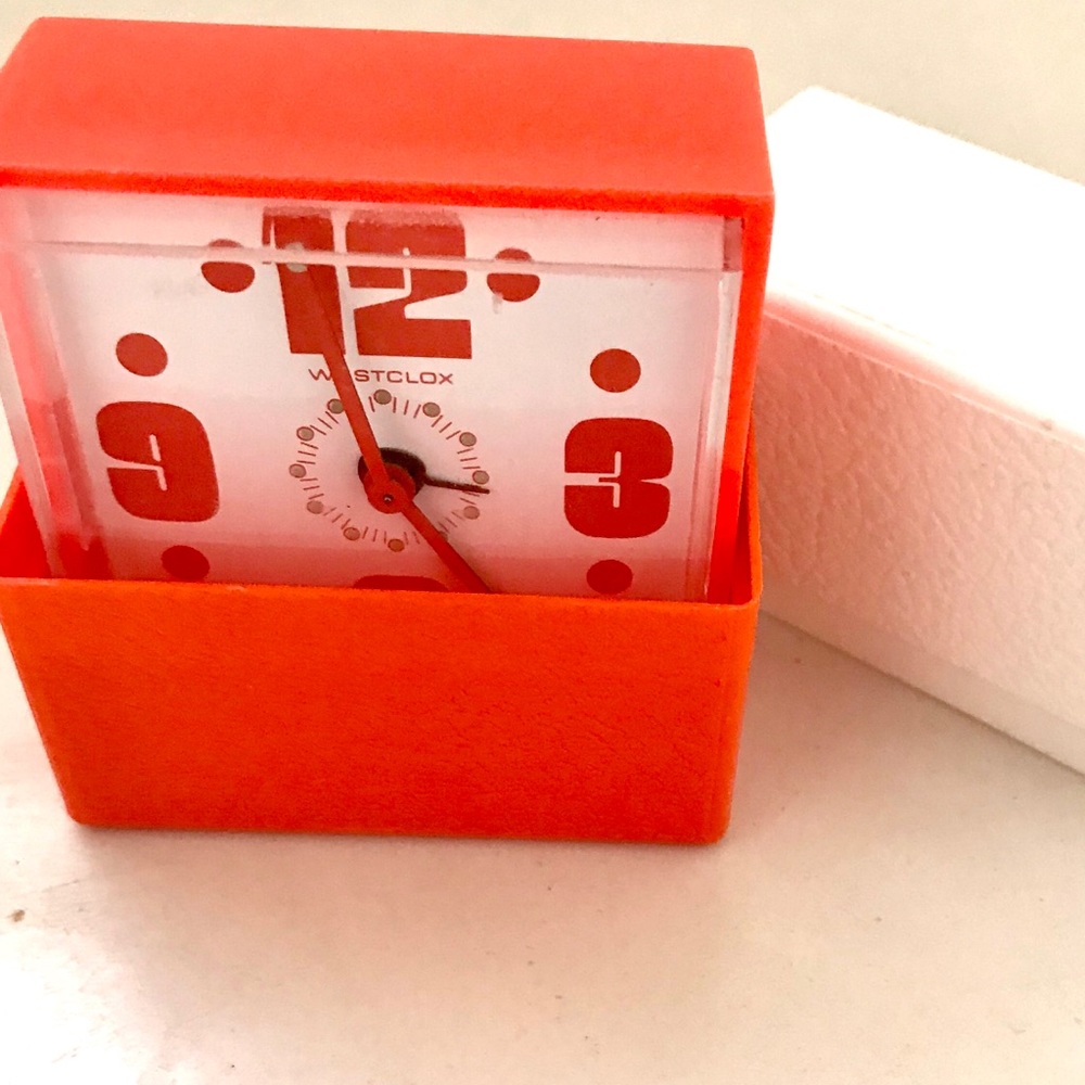 Westclox Vintage Travel Clock Mod Retro Germany